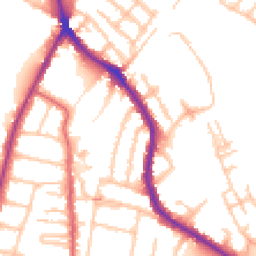 Daytime road noise heatmap for TW9 4DF