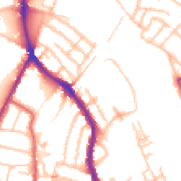Daytime road noise heatmap for TW9 4DL