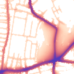 Daytime road noise heatmap for TW9 4EA