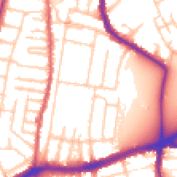 Daytime road noise heatmap for TW9 4HF