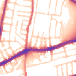 Daytime road noise heatmap for TW9 4JD