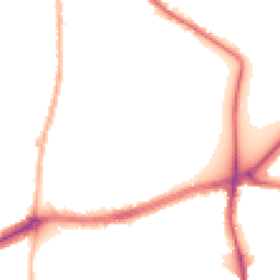 Night-time road noise heatmap for TW9 4JH