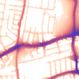 Daytime road noise heatmap for TW9 4LH