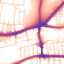 Daytime road noise heatmap for TW9 4LS