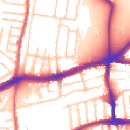 Daytime road noise heatmap for TW9 4NB