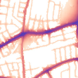 Daytime road noise heatmap for TW9 4NR