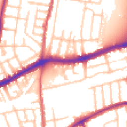 Daytime road noise heatmap for TW9 4PL
