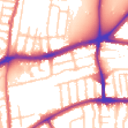 Daytime road noise heatmap for TW9 4QL