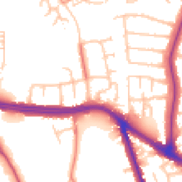 Daytime road noise heatmap for UB10 0AZ