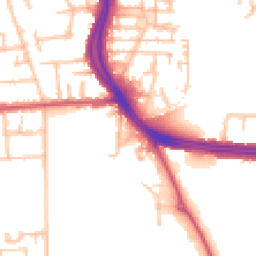 Daytime road noise heatmap for UB10 0BB