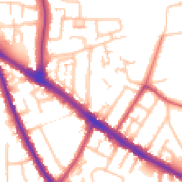 Daytime road noise heatmap for UB10 0DF