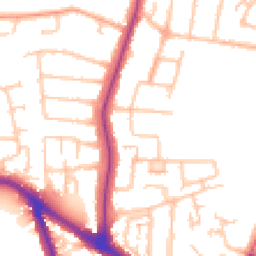 Daytime road noise heatmap for UB10 0DP