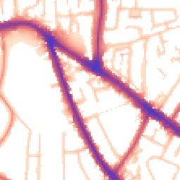 Daytime road noise heatmap for UB10 0DY