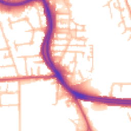 Daytime road noise heatmap for UB10 0FJ