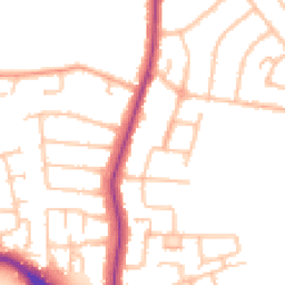 Daytime road noise heatmap for UB10 0GA