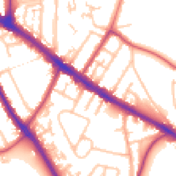 Daytime road noise heatmap for UB10 0NY