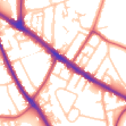 Daytime road noise heatmap for UB10 0PD