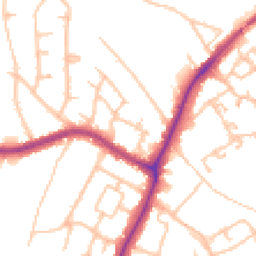 Daytime road noise heatmap for UB10 8BU