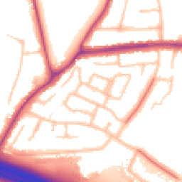 Daytime road noise heatmap for UB10 8ET