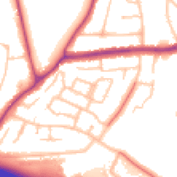 Daytime road noise heatmap for UB10 8EX