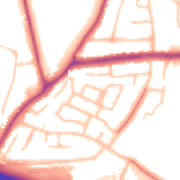 Daytime road noise heatmap for UB10 8EZ