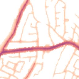 Daytime road noise heatmap for UB10 8HJ