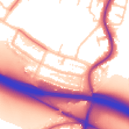 Daytime road noise heatmap for UB10 8QW