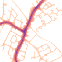 Daytime road noise heatmap for UB10 8XB