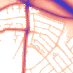 Daytime road noise heatmap for UB10 9AR