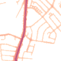 Daytime road noise heatmap for UB10 9BG