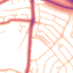 Daytime road noise heatmap for UB10 9ER