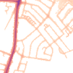 Daytime road noise heatmap for UB10 9HU