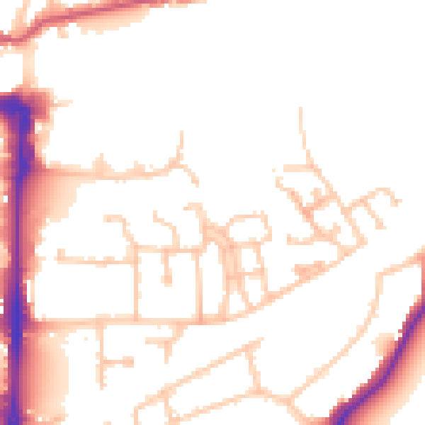 Daytime road noise heatmap for UB2 4AD