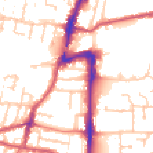 Daytime road noise heatmap for UB2 4AW