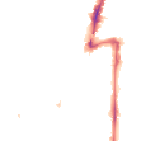 Night-time road noise heatmap for UB2 4BG