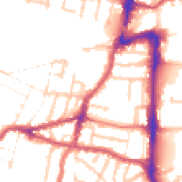 Daytime road noise heatmap for UB2 4BQ
