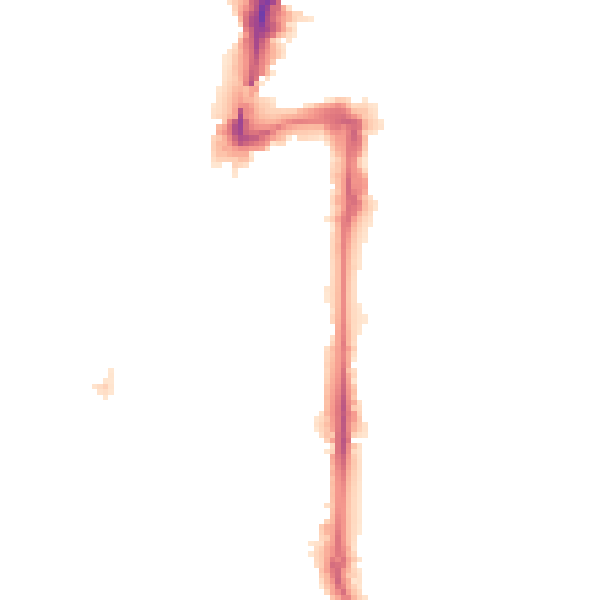 Night-time road noise heatmap for UB2 4BS