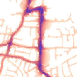 Daytime road noise heatmap for UB2 4BU