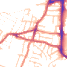 Daytime road noise heatmap for UB2 4DB