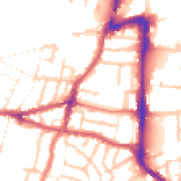 Daytime road noise heatmap for UB2 4DH