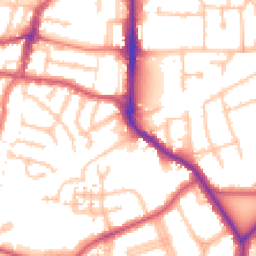 Daytime road noise heatmap for UB2 4DU
