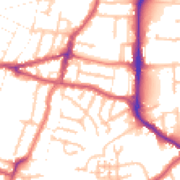 Daytime road noise heatmap for UB2 4DW