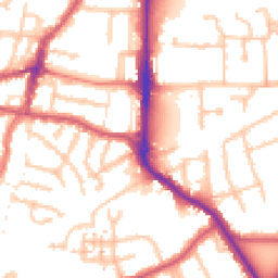 Daytime road noise heatmap for UB2 4DY