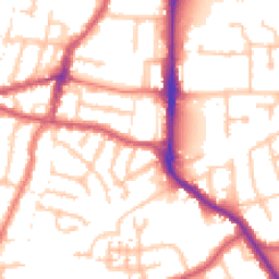 Daytime road noise heatmap for UB2 4DZ