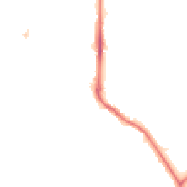Night-time road noise heatmap for UB2 4ET