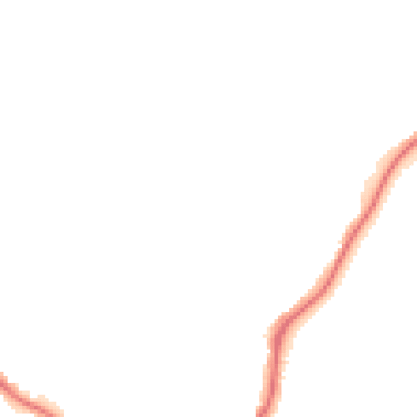 Night-time road noise heatmap for UB2 4GJ