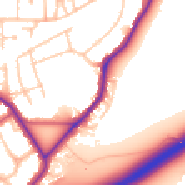 Daytime road noise heatmap for UB2 4GW