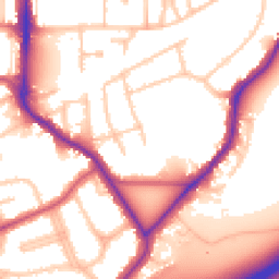 Daytime road noise heatmap for UB2 4HY