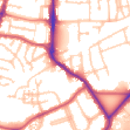 Daytime road noise heatmap for UB2 4JB