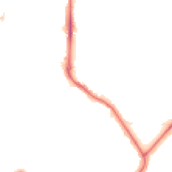 Night-time road noise heatmap for UB2 4JB